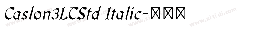 Caslon3LTStd Italic字体转换